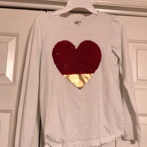 Sequin heart top